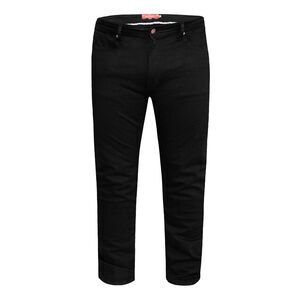 Duke Mens D555 Claude Stretch Slim Jeans / Black